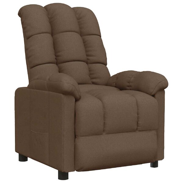 vidaXL Fauteuil inclinable Marron Tissu