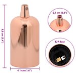 vidaXL Douilles de lampe 2 Pièces bronze or rose E27