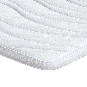 vidaXL Surmatelas 100 x 200 cm d’épaisseur Tissu en Tricot Blanc