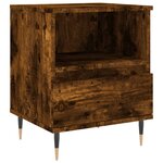 vidaXL Tables de chevet 2 Pièces chêne fumé 40x35x50 cm bois ingénierie