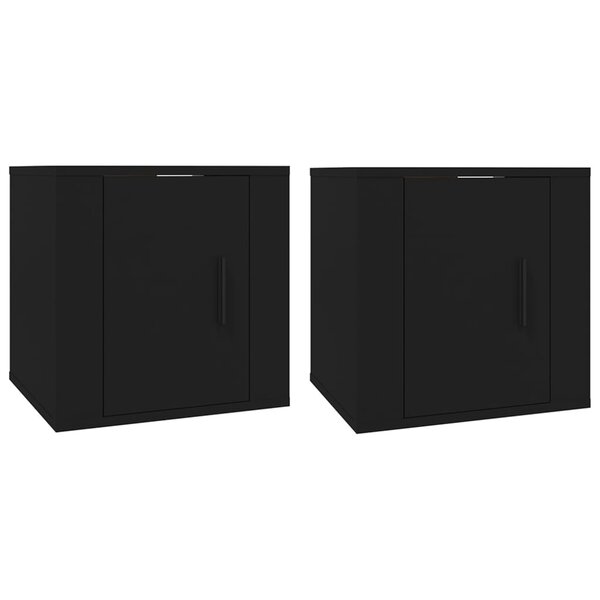 vidaXL Meubles TV muraux 2 Pièces Noir 40x34 5x40 cm