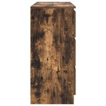 vidaXL Buffet chêne fumé 100x35x76 cm bois d'ingénierie