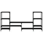 vidaXL Meuble TV noir 206 5x28 5x95 cm Bois d'ingénierie