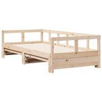 vidaXL Lit de jour sans matelas 90x190 cm bois de pin massif