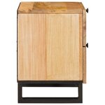 vidaXL Cabinet de chevet avec tiroir 2 Pièces Naturel 40 x 33 x 46 cm