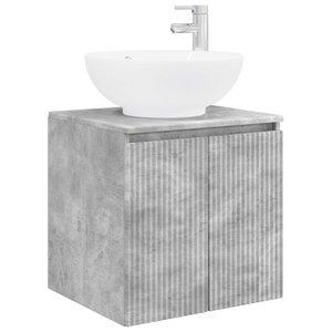 vidaXL Vanité de lavabo mural Gris béton 49 5 x 44 5 x 65 cm