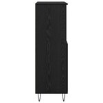 vidaXL Haut Armoire Noir 60 x 36 x 110 cm Bois d'ingénierie