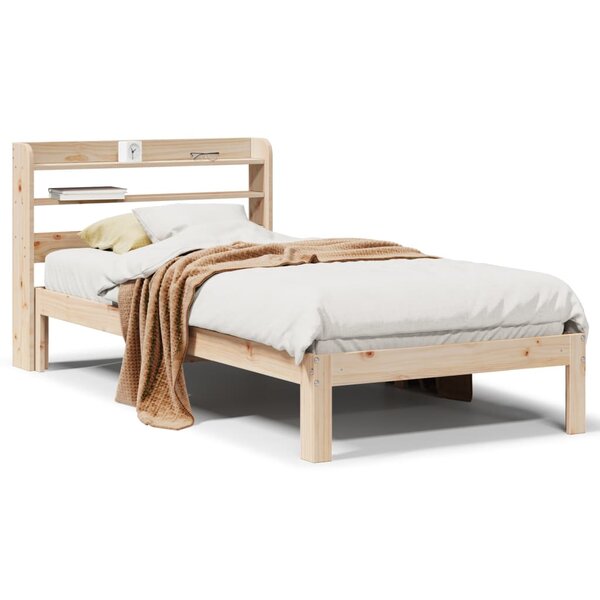 vidaXL Cadre de lit avec tête de lit sans matelas 90x200 cm