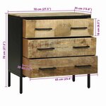 vidaXL Buffet Marron 70 x 35 x 70 cm Bois de manguier massif