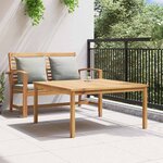 vidaXL Table basse Marron 110 x 110 x 45 cm Bois de teck solide