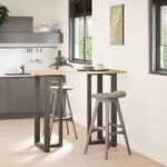 vidaXL Pieds de table de bar en forme de T  2 pièces  noir  60 x 35 x (110-111) cm  acier