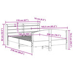 vidaXL Cadre de lit sans matelas cire marron 160x200cm bois pin massif