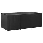 vidaXL Boîte de rangement de jardin Résine tressée 180x90x70 cm Noir