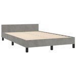 vidaXL Cadre de lit sans matelas gris clair 120x190 cm velours