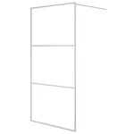 vidaXL Paroi de douche Argenté 100x195 cm Verre ESG transparent