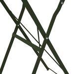 vidaXL Table Bistrot Pliable Vert Foncé Ø50x71 cm Acier Revêtu
