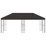 vidaXL Gazebo avec murs latéraux 6 x 3 m Anthracite Polyester et Acier