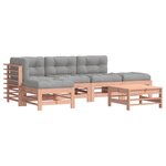 vidaXL Salon de jardin 6 Pièces avec coussins bois massif Douglas