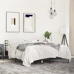 vidaXL Cadre de lit sans matelas noir 150x200 cm