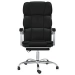 Chaise fauteuil siège pivotante de inclinable de bureau informatique étude similicuir noir 02_0024268
