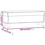 vidaXL Banc Marron 100x35x41 cm Tissu