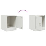 vidaXL Table de chevet blanc 34 5x39x44 cm acier