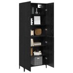 vidaXL Haut Armoire 2 Pièces Chêne noir Bois d'ingénierie