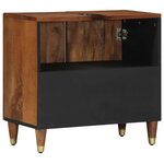 vidaXL Cabinet de Salle de Bain avec stockage Marron 62 x 33 x 58 cm