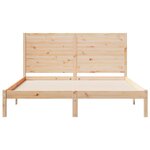 vidaXL Cadre de lit extra long sans matelas 160x220 cm bois massif