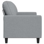vidaXL Canapé à 2 places Gris clair 120 cm Tissu