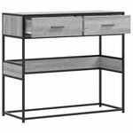 vidaXL Table console sonoma gris 90x35x80 cm bois d'ingénierie