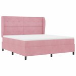 vidaXL Lit à ressorts avec matelas Rose 200 x 180 cm Velours