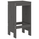 vidaXL Ensemble de bar de jardin 5 Pièces gris bois de pin massif