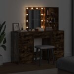 vidaXL Table de Toilette avec tiroir 3 Pièces Marron 40 x 41 x 135 cm