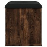 vidaXL Banc de rangement chêne fumé 42x42x45 cm bois d'ingénierie