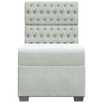 vidaXL Sommier à lattes de lit et matelas Gris clair 90x190 cm Velours