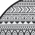 vidaXL Tapis d'extérieur noir Ø160 cm PP