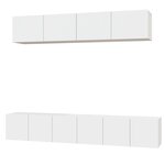 vidaXL Ensemble de meubles TV 5 Pièces Blanc Bois d'ingénierie