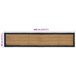 vidaXL Tapis de surface Gris foncé 80 x 400 cm Jute