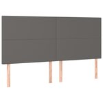 vidaXL Tête de lit à LED Gris 180x5x118/128 cm Similicuir