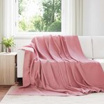 vidaXL Jeté Rose 270 x 240 cm Toison