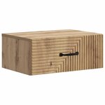 vidaXL Cabinet de chevet mural Chêne artisanal 49 x 34 5 x 20 cm