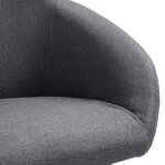 vidaXL Chaises à manger lot de 4 gris foncé tissu