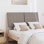 vidaXL Tête de lit capitonnée Taupe 120 cm Pin massif