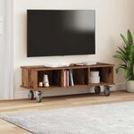 vidaXL Meuble TV Bois ancien 100 x 35 x 35 cm Bois d'ingénierie