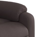 vidaXL Fauteuil inclinable Marron foncé Tissu
