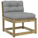 vidaXL Canapés de jardin avec coussins 2Pièces bois de pin imprégné