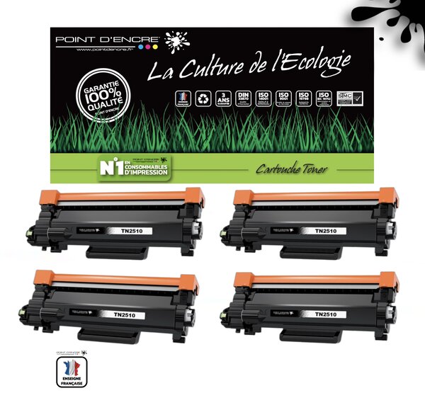 TN2510XL - 4 X NOIR - Grande capacité
