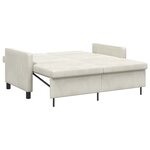 vidaXL Canapé-Lit Crème Tissu