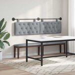 vidaXL Tête de lit suspendue Gris clair Tissu